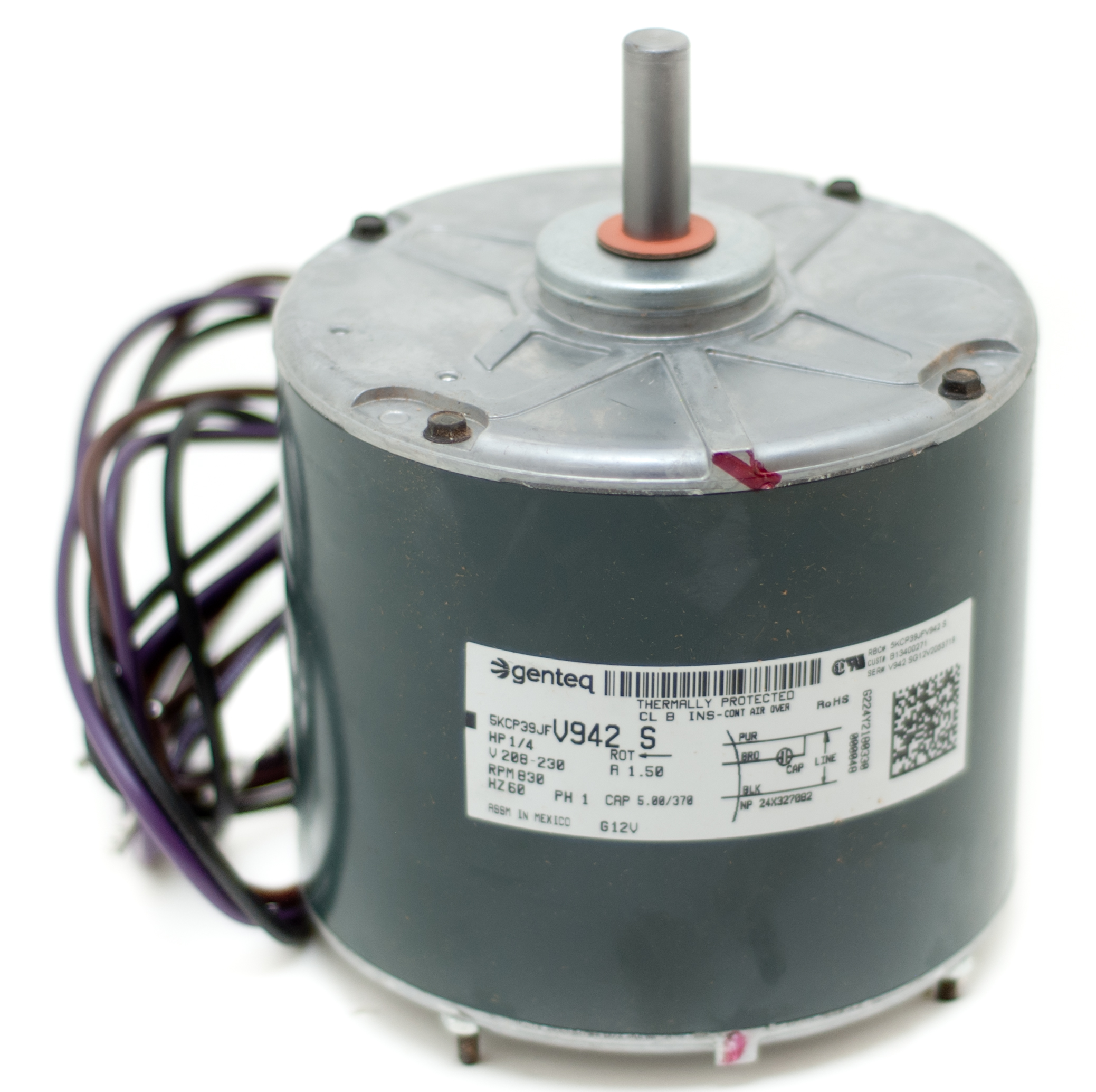 Condenser Fan Motor B13400271S GoodmanAmana 1/4 HP 1 SPEED 830 RPM